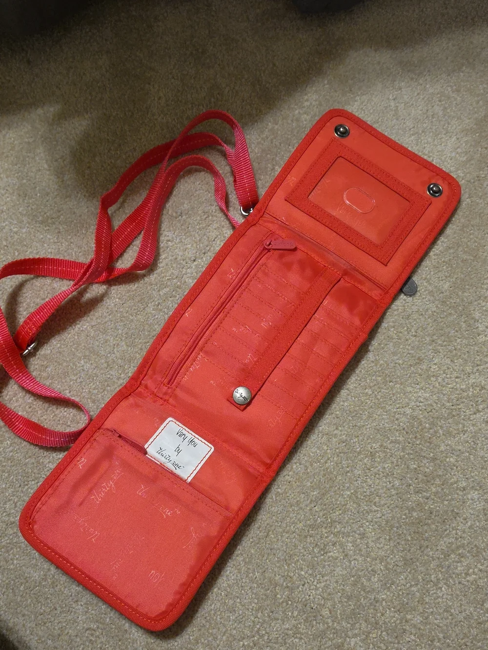 Thirty-one Hot Pink Quilted Crossbody Pouch NWOT